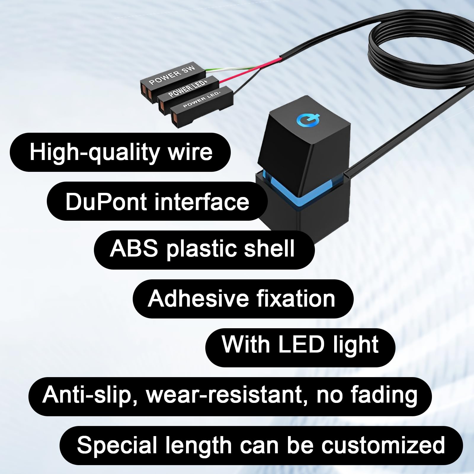 Botón Encendido Pc Apagado para Arranque Remoto Externo Pc Ordenador Placa Base Power on off Interruptor de Encendido Multifuncional de Escritorio para Un Fácil Control de Inicio y Reinicio
