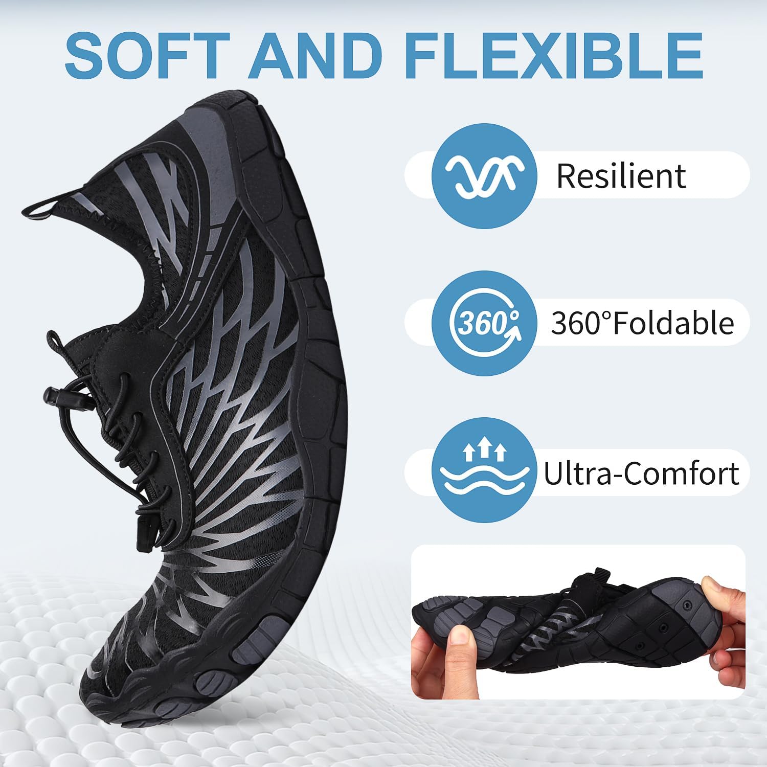 Hike Barefoot Shoes for Women Men Non-Slip Wide Toe Box Water Shoes Unisex Quick-Dry Zero-Drop Aqua Socks Womens Mens Breathable Hiking Walking Athletic Footwear