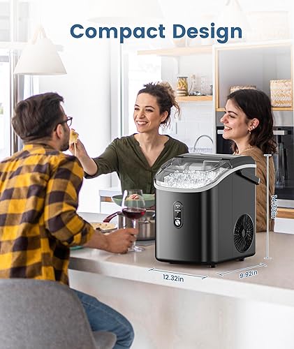 Miniatura 6 de COWSAR Nugget Ice Makers - Máquina para hacer hielo de guijarros con hielo masticable suave, 34 libras24 horas, autolimpieza, operación con un solo