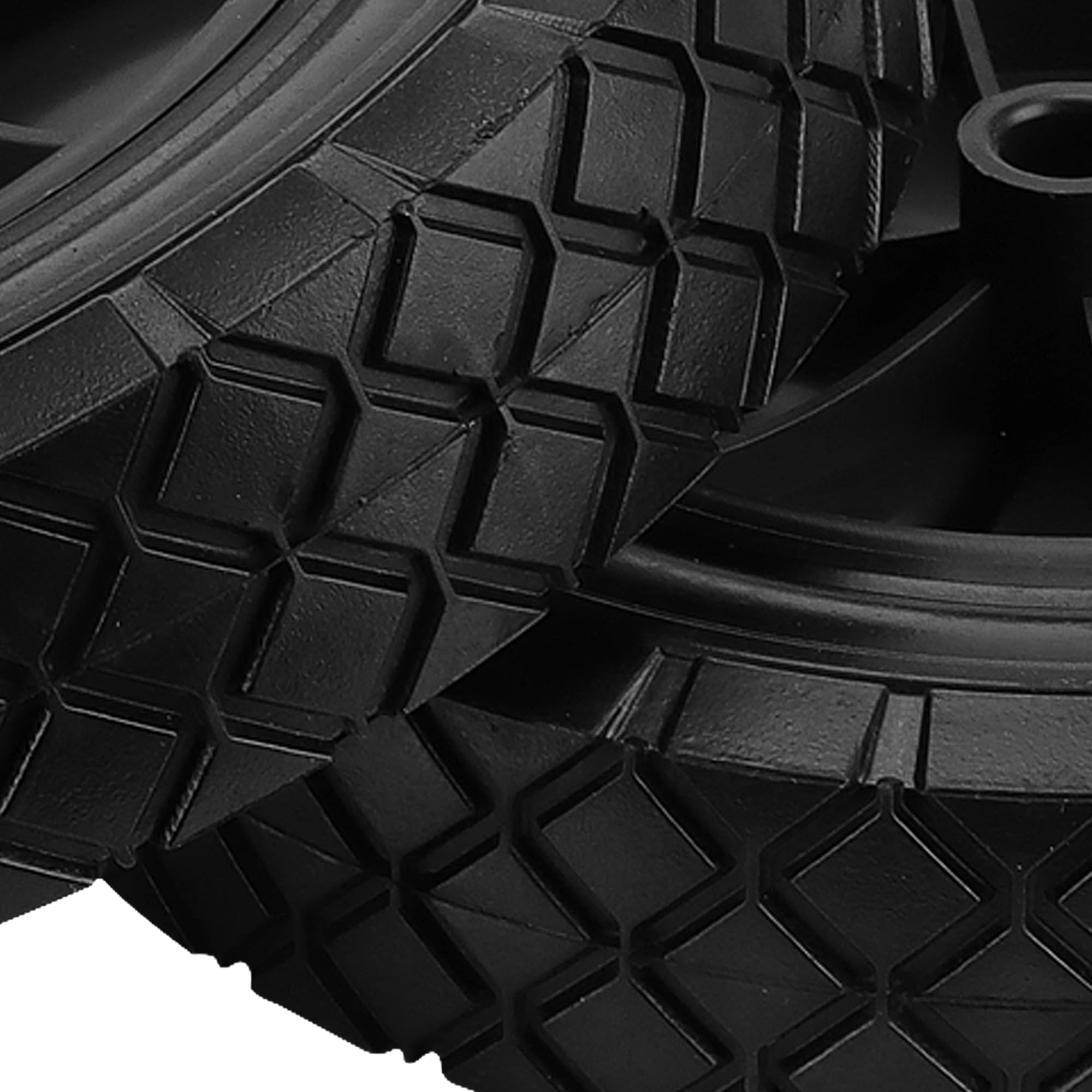 KEILEOHO Lot de 4 roues de brouette semi-solides en caoutchouc de 20,3 cm, pneus de rechange pour chariot de jardin, diable
