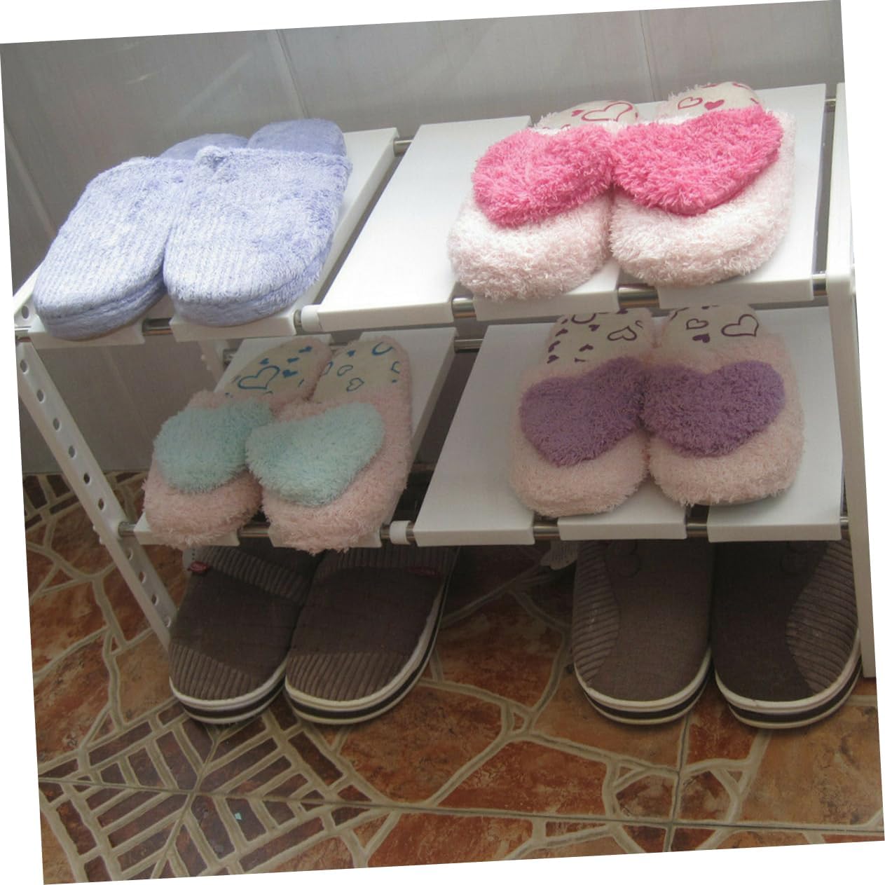 1pc under Sink Storage Shelf Organizer Stainless Steel Tidy Rack for Kitchen Bathroom Space-saving Cabinet Shelf and Baffle Spacing