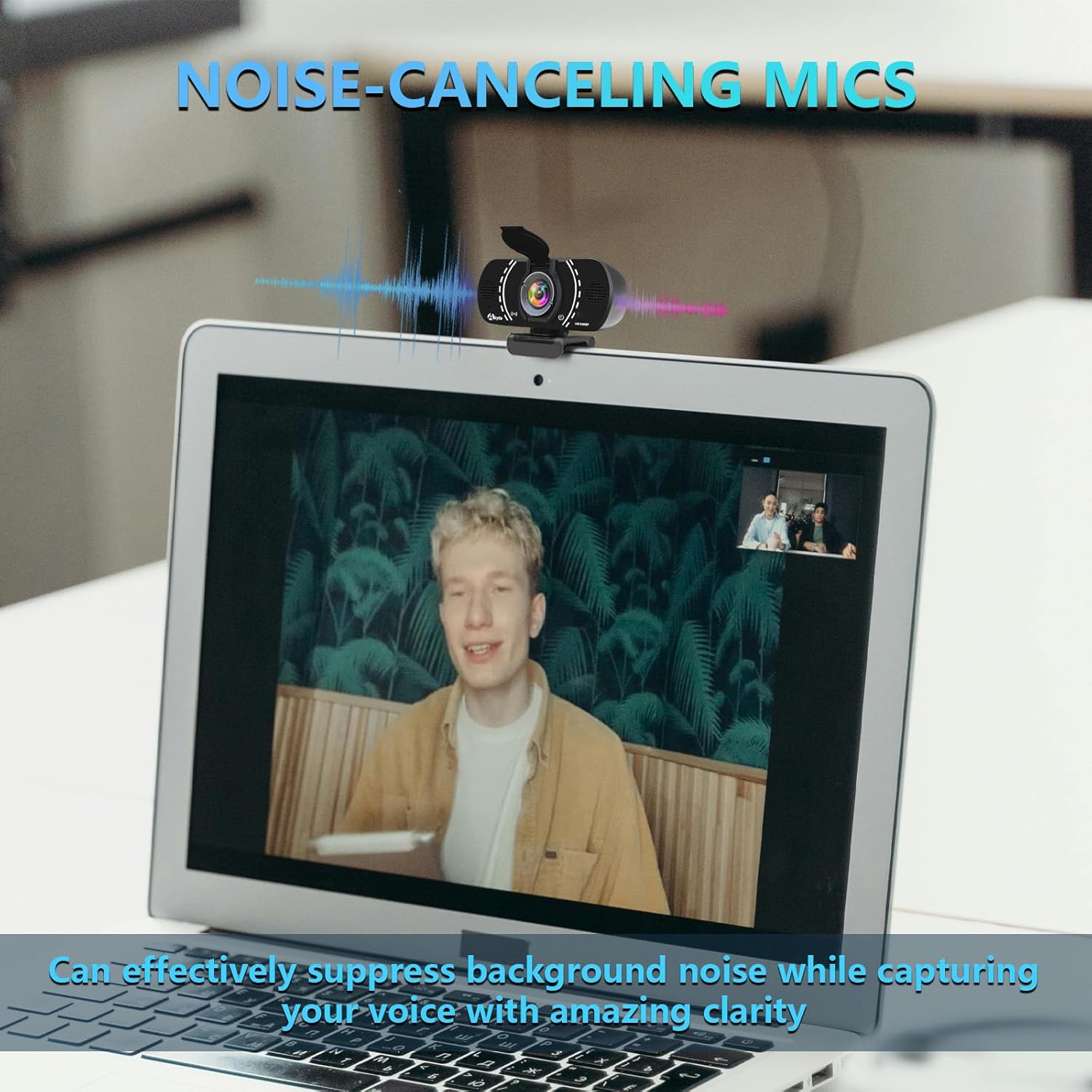 Akyta 1080P PC Webcam, Plug and Play USB C Camera with Microphone/Privacy Cover/Stand/Adapter & Wide Angle 110°, Web Camera for Desktop Computer PC Mac Video Calling/Zoom Conference