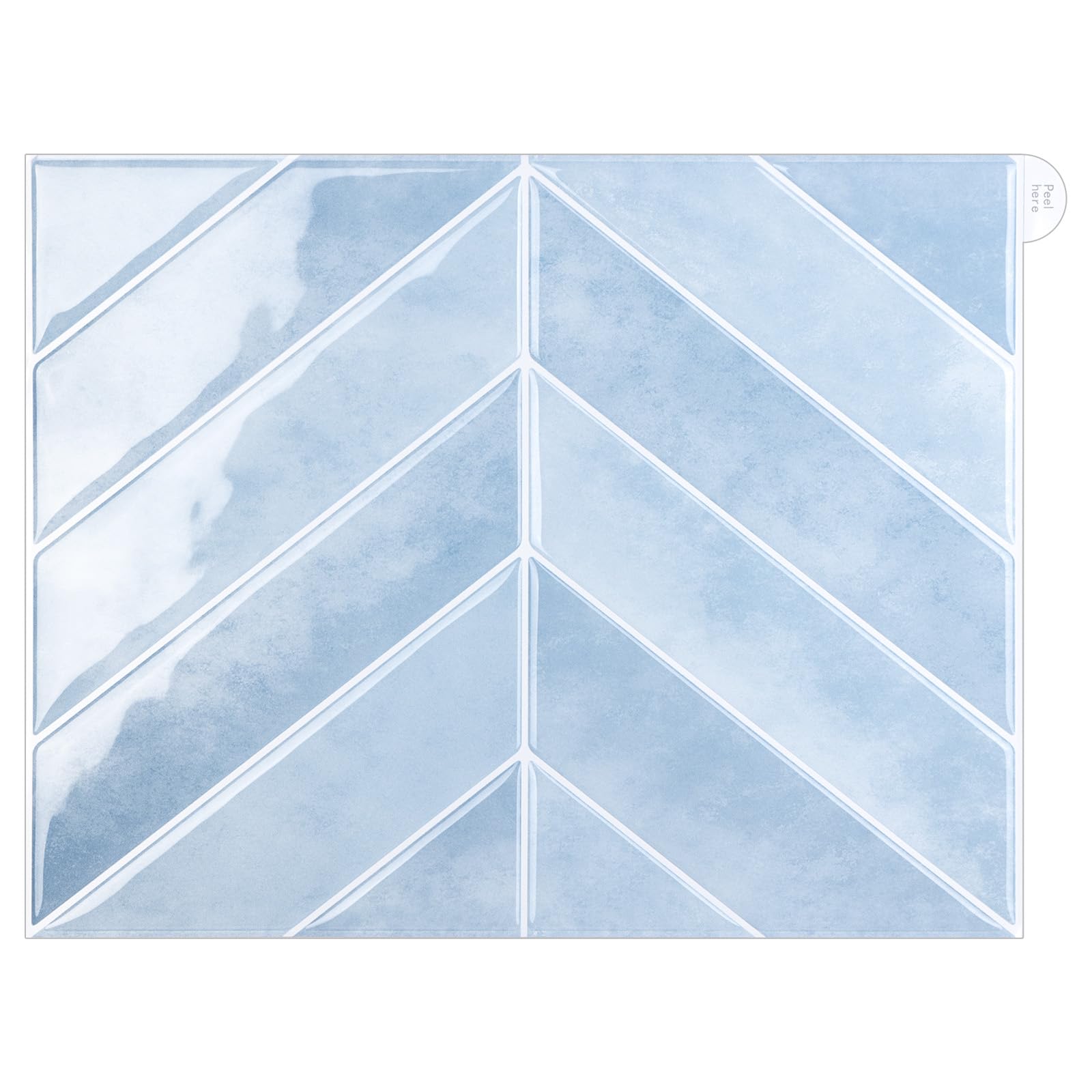 WoStick Stick on Tiles Kitchen, Chevron Self Adhesive Wall Tiles,Waterproof Peel and Stick Tile for Kitchen and Bathroom 10Sheets/Pack โ image 1