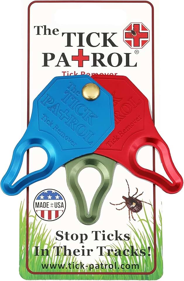 Tick Remover Tool for People & Pets, 3 Pack, Keychain Attachment, Made in USA