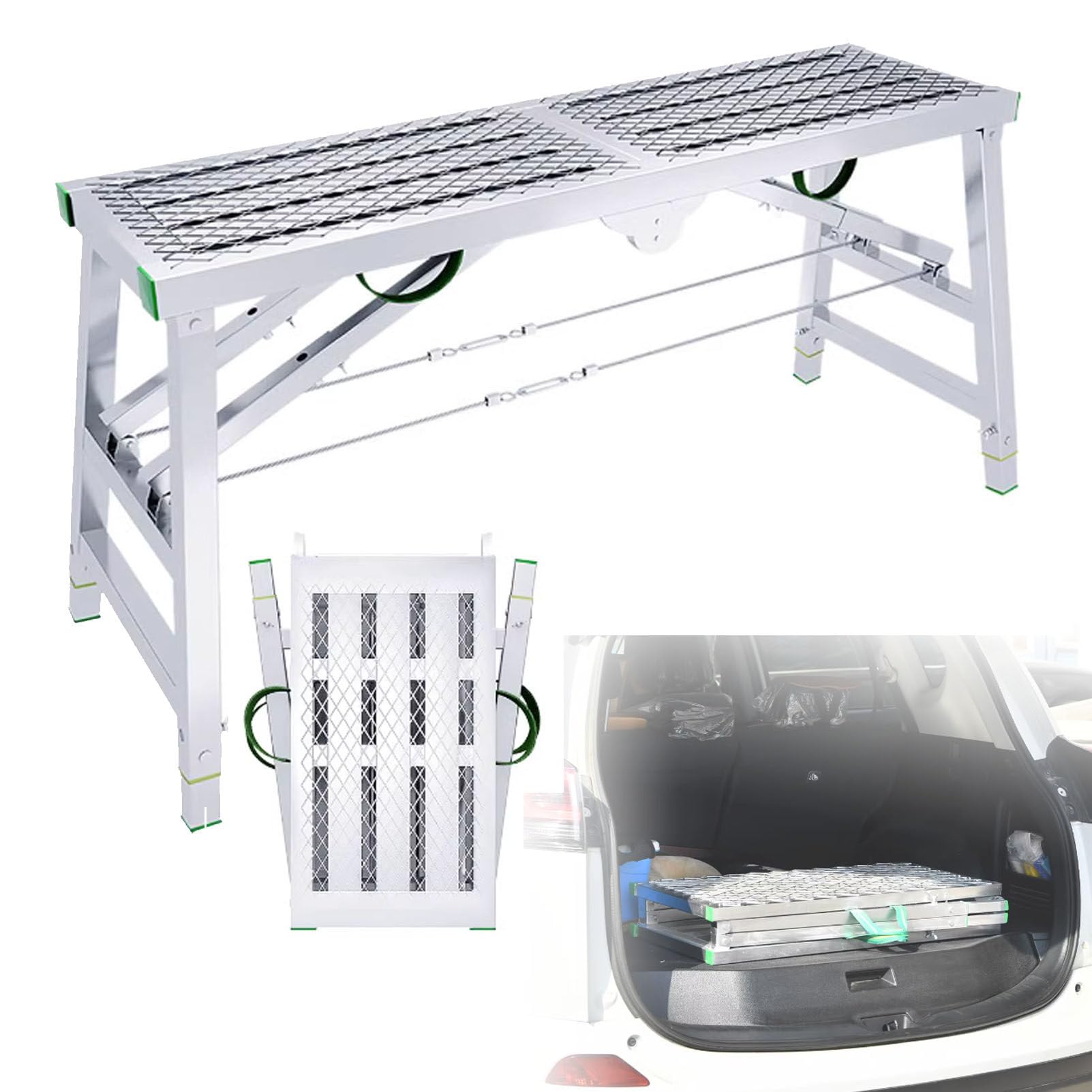 Échafaudage pliant portable robuste pour sécuriser vos travaux de peinture