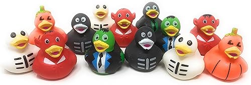Funiverse Paquete de 24 patos de goma para Jeep de Halloween, surtido Perfecto para truco o trato o bolsa de regalos para fiestas