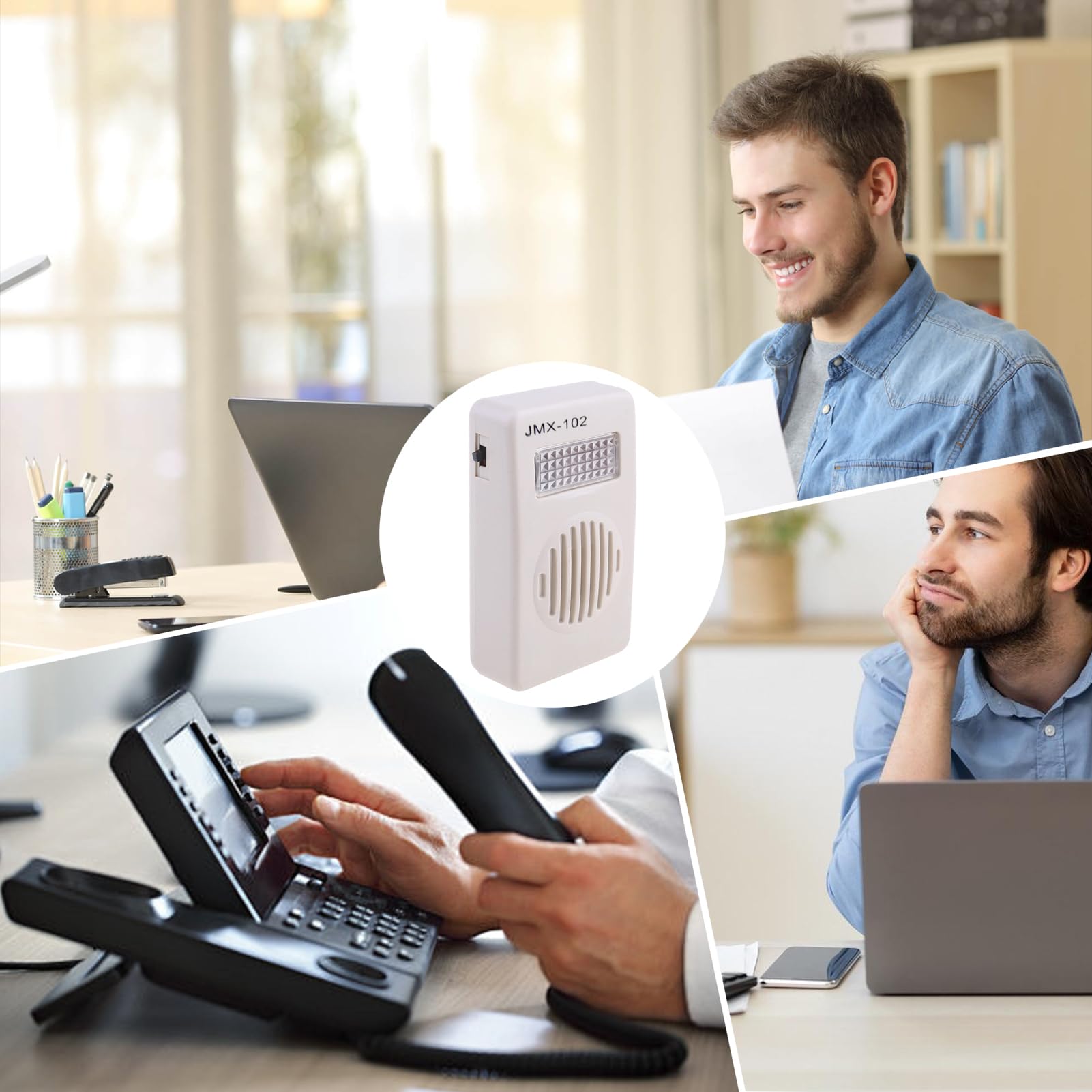 Loud Ringer Verstärker – Lautstärkeregler für Mobiltelefone 70 dB | LED-Anrufsignalbox, hörbare Smartphones und visuelle Ringverlängerung für eine Hörhilfe