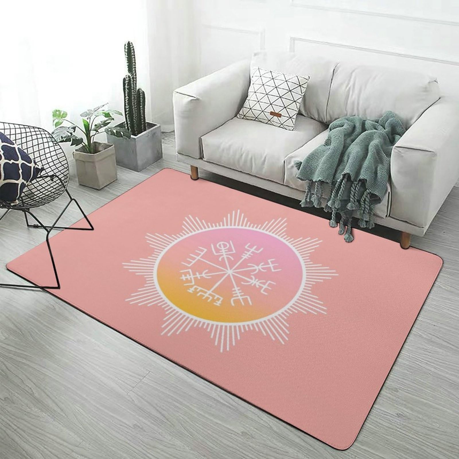 Tapis Viking de salon Vegvisir pour une décoration de chambre cocooning