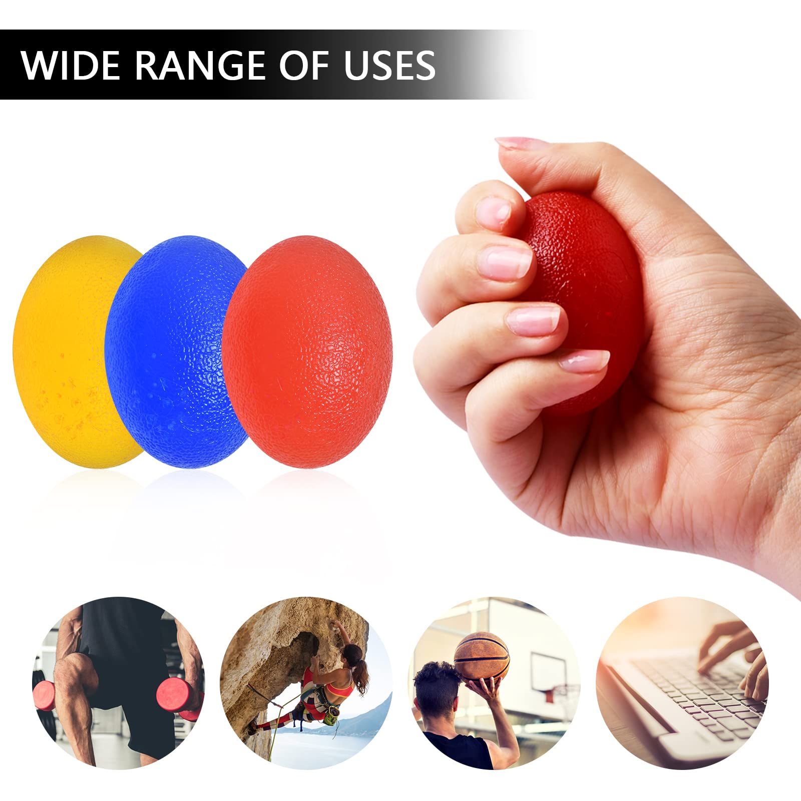 Conruich Balles De Préhension En Forme D'œuf Pour Entraîneur