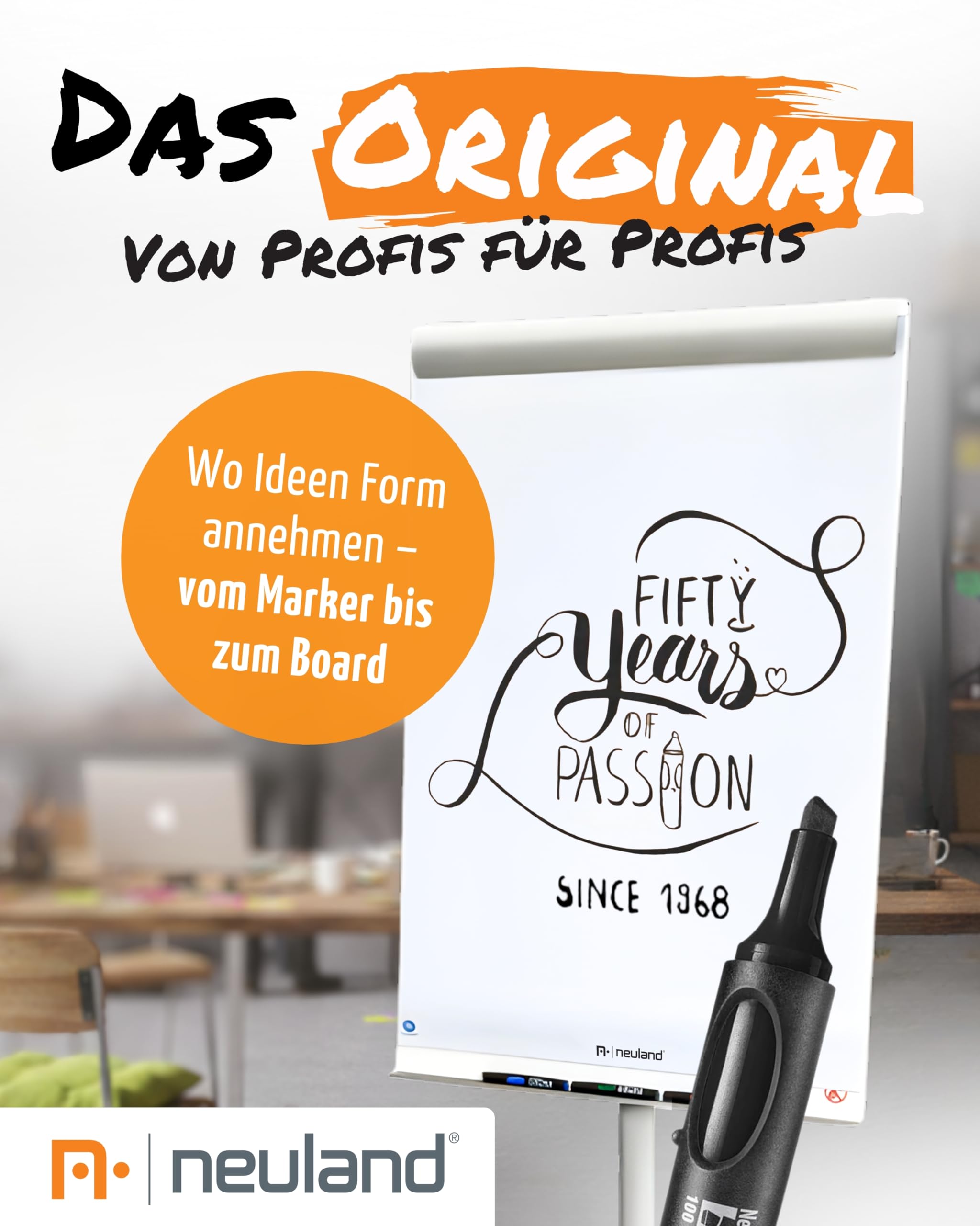 Neuland ModCase Moderationskoffer mit Inhalt I Präsentationskoffer mit 500 Moderationskarten, 25 Flipchart Markern & mehr I Aluminium Koffer inkl. Flipchart Zubehör Set für Workshops & Trainings