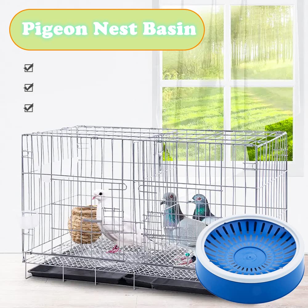 VTurboWay Lot de 6 nids à pigeons en plastique pour petits oiseaux (Bleu et Vert)