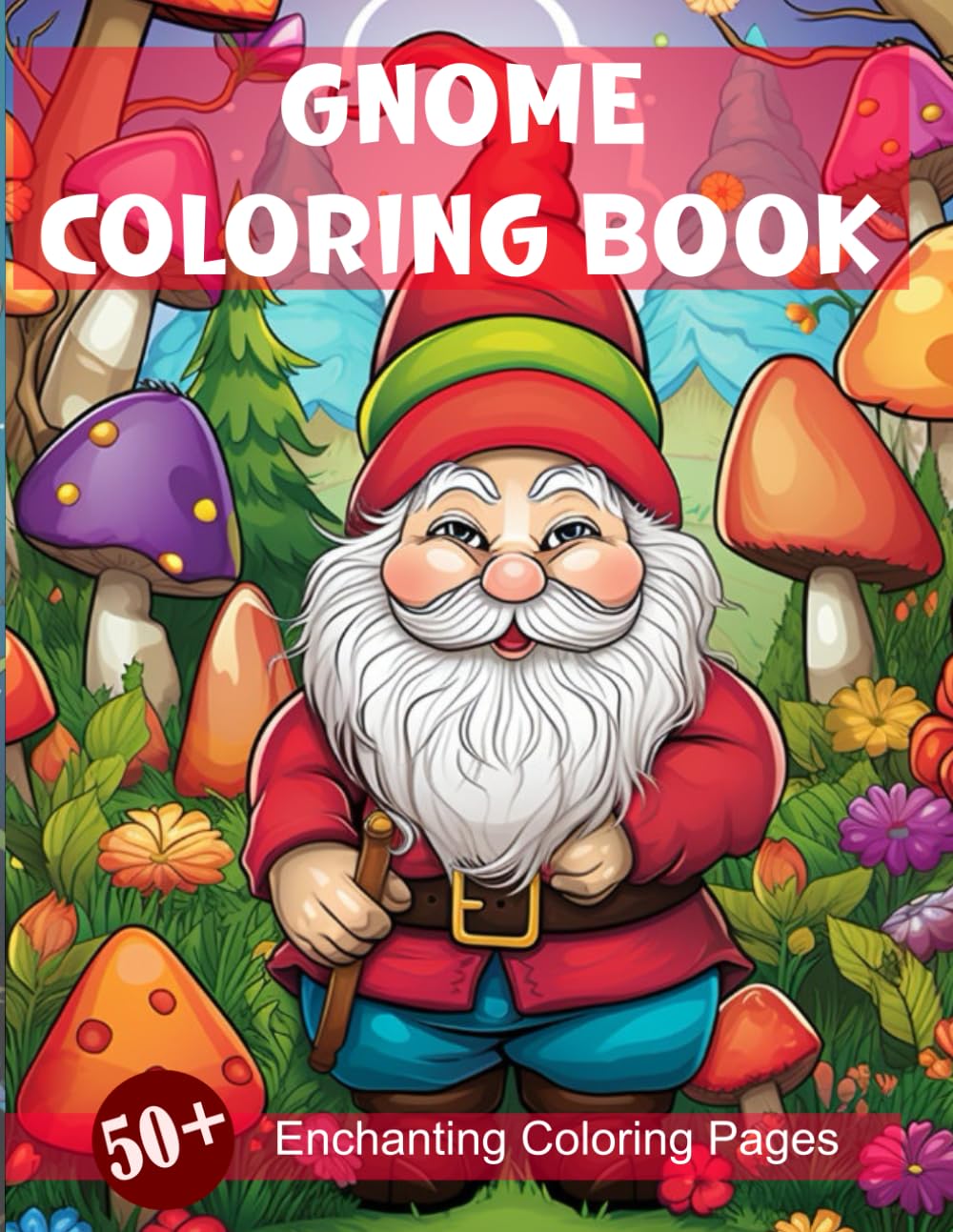 Gnome Coloring Book For Adults: Adult Magical Fantasy Greyscale Coloring book For Relaxing (whimsical adult coloring book)