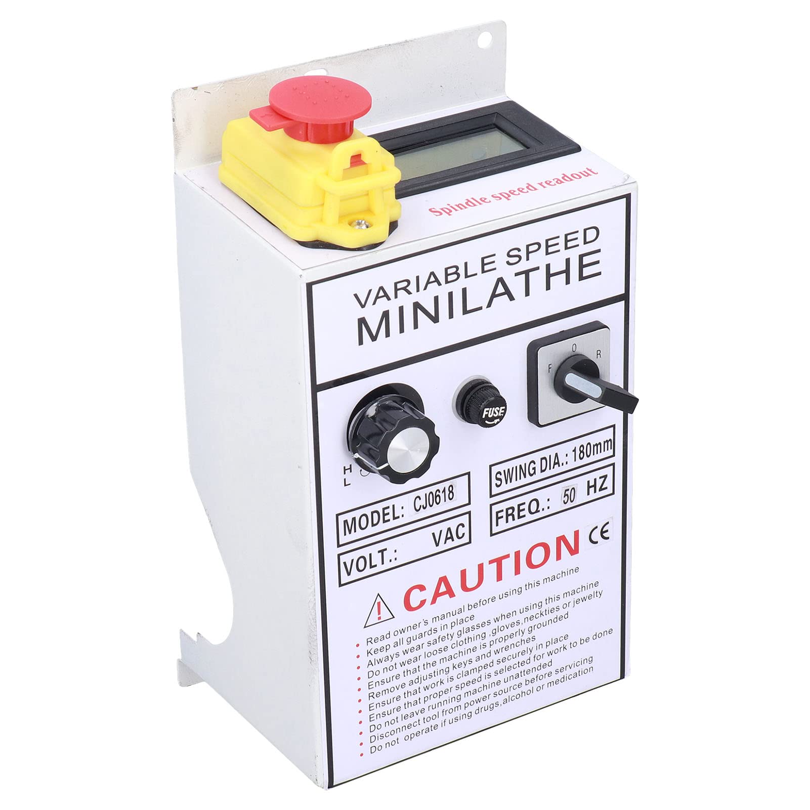 FTVOGUE Scatola di Controllo del Tornio Guscio in Acciaio Regolatore di velocità del Tornio AC 50Hz Assemblaggio Circuito Stampato 240 X 130 X 102 Mm per 0618 0618 3B Mini Riparazione Sostituzione Uso