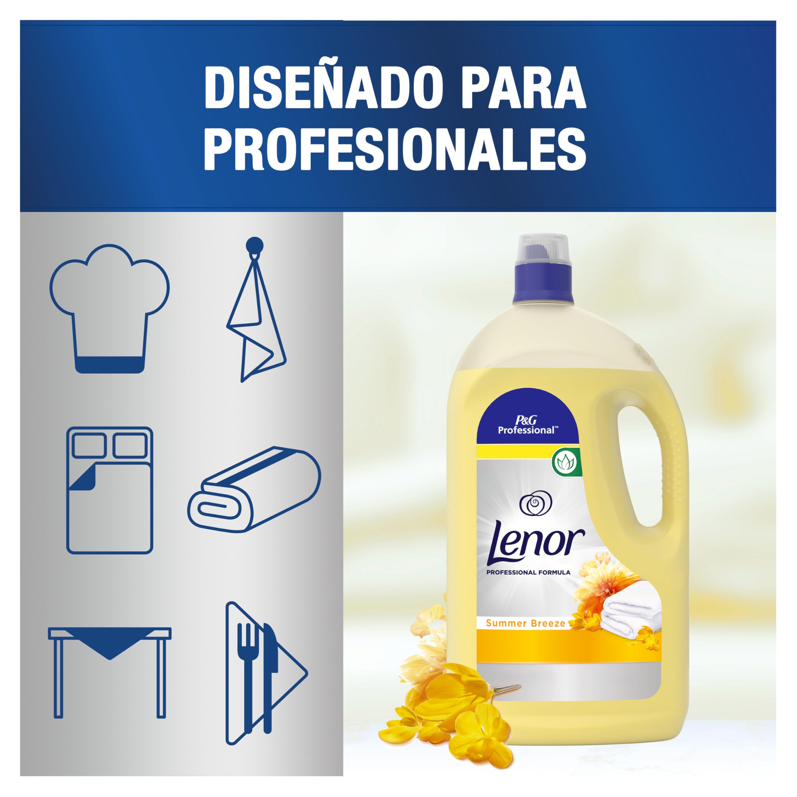 Lenor Professional Suavizante Ropa Potenciador Concentrado 12 L (3 X 4L) 600 Lavados Brisa De Verano