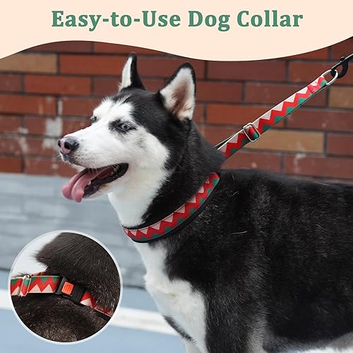 Miniatura 5 de Mayerzon Martingala - Collar de púa para perro sin tirones, collar personalizado con patrones geométricos para perros grandes, medianos y pequeños,