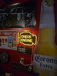 Amazon.com : Check Engine Light Neon Signs for Wall Decor, LED Garage ...