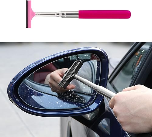 Pack-1 Limpiaparabrisas para espejo retrovisor de automóvil, limpiador de niebla de vidrio ajustable de 8.3 a 38.5 pulgadas, herramienta de limpieza
