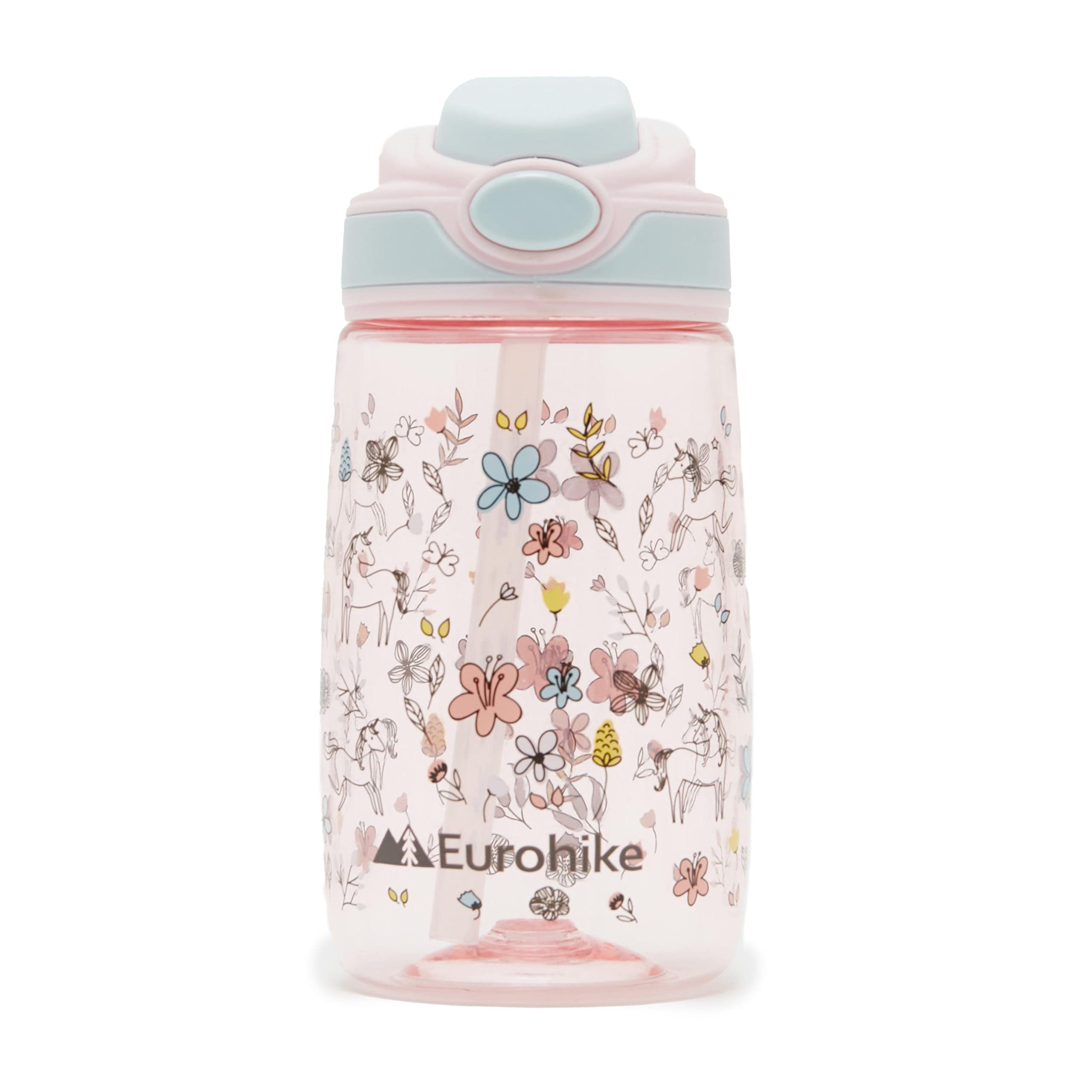 Eurohike Kids' 400ml Flip Lid Bottle, Pink, One Size