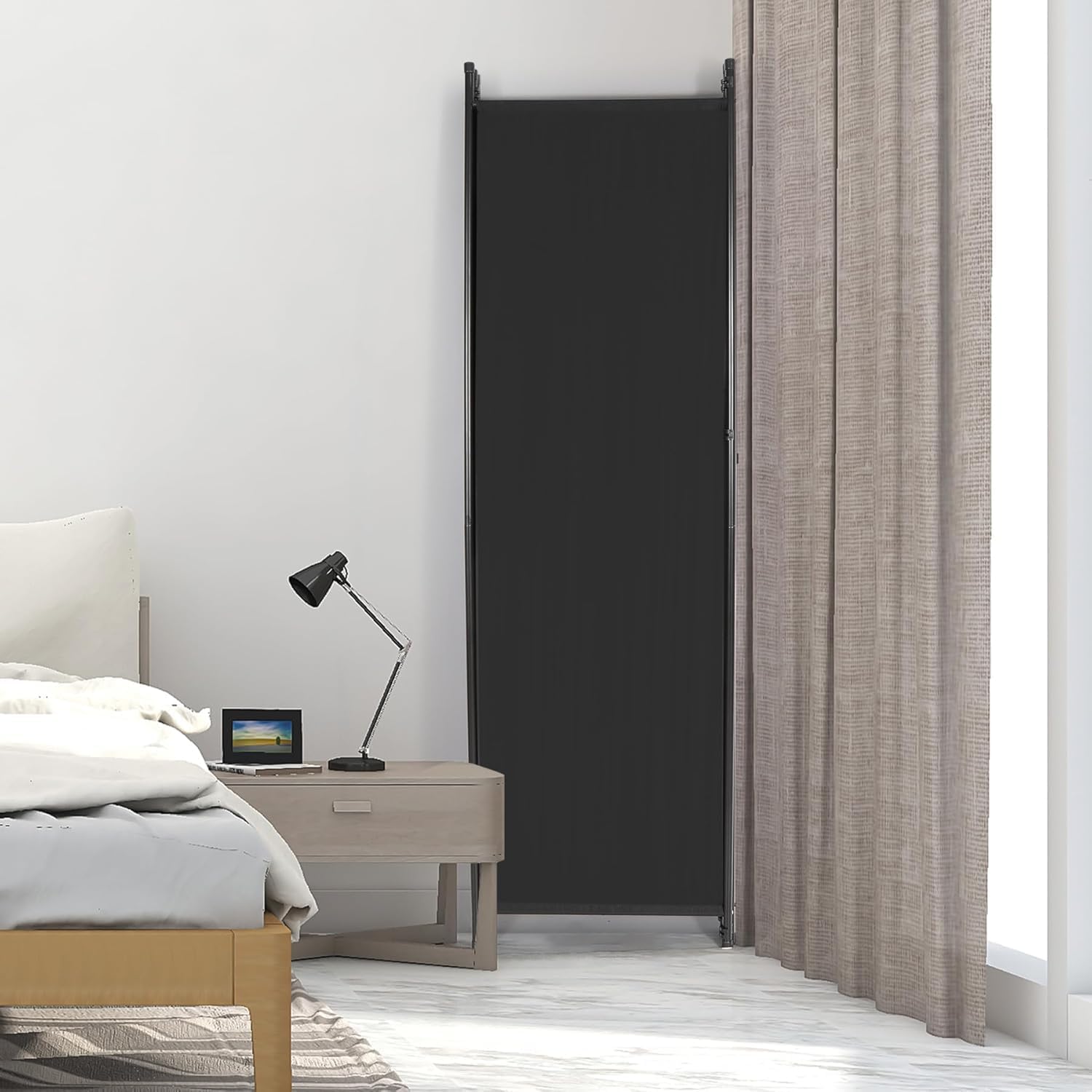 REDCAMP Cloison de séparation pliable à 4 panneaux pour une utilisation en intérieur et en extérieur, idéal pour chambre à coucher, bureau, restaurant, hôpital (cloison de 203,2 x 172,7 cm (l x H