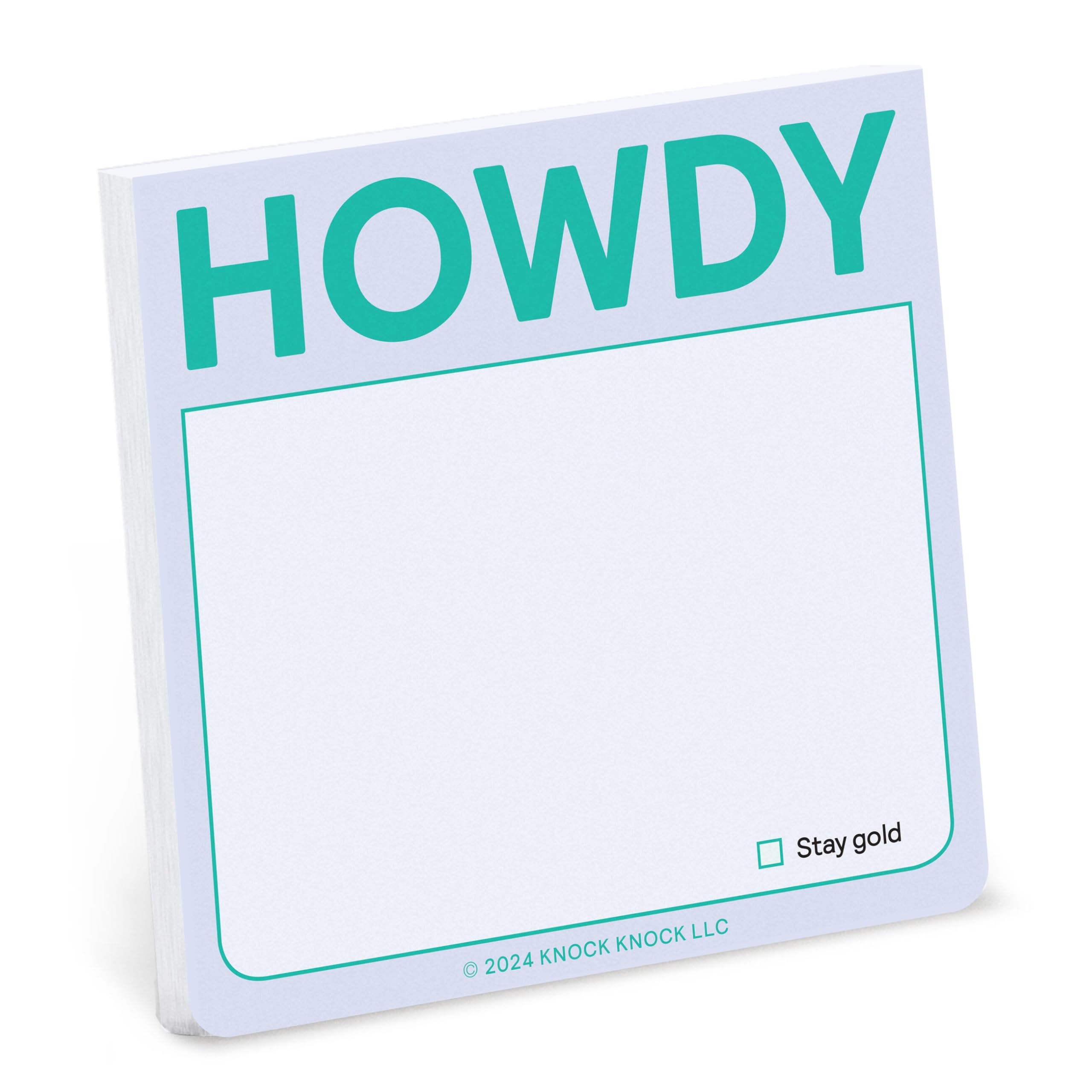 Knock Knock Howdy Sticky Note (Pastel Version) (Knock Knock Sticky Notes)
