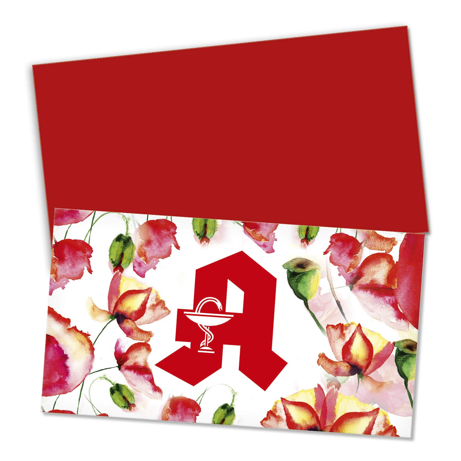 Gutschein-Set. 50x Gutschein + Kuvert. Für Apotheke Kunden. Apothekengutschein zum Selbstausfüllen.