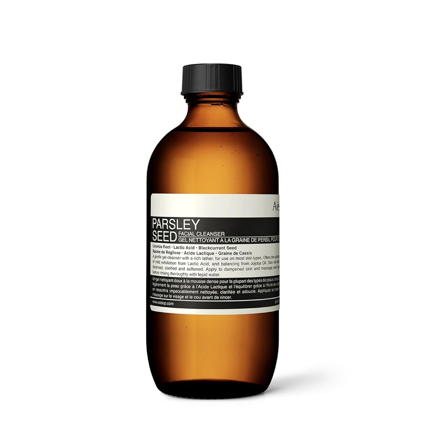 Aesop Parsley Seed Facial Cleanser | Gentle Exfoliating Wash with Lactic Acid | 200 mL / 6.8 oz