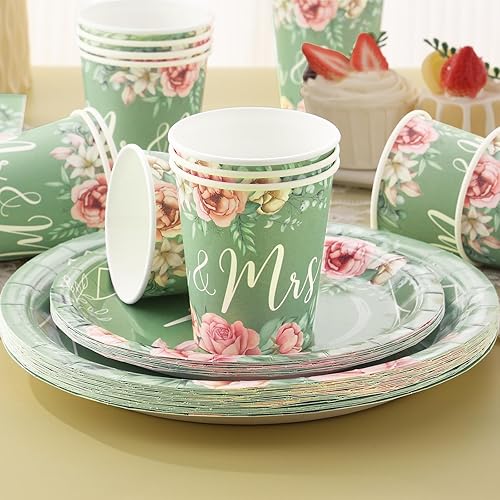 Miniatura 8 de Decoraciones de despedida de soltera, sirve 24 platos de despedida de soltera y juegos de servilletas, decoraciones de despedida de soltera,