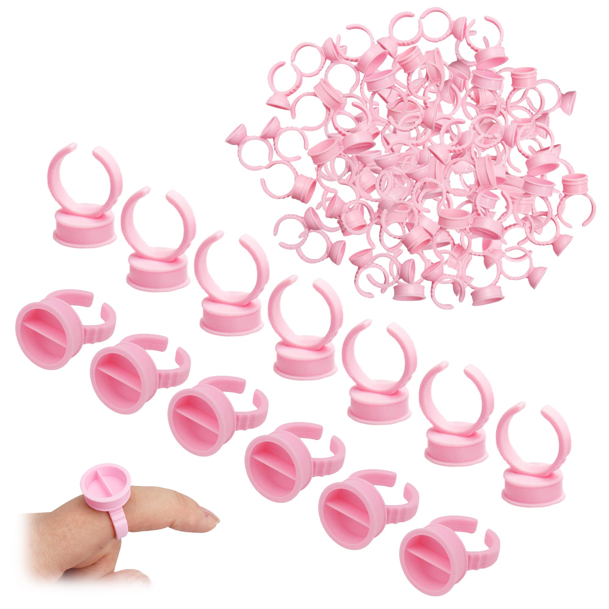 200 Pieces Pigment Tattoo Ink Cup Tattoo Ink Ring Pigment Holder Pigment Glue Holder Rings Pigment Cap Tattoo Cap Cup with Divider for Placing Eyelashes Eyebrows and Tattoo Kits (Diameter 15 mm)