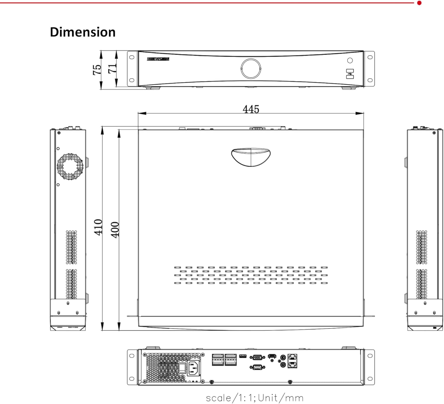 DS-7732NXI-K4, 32 CH 4K 8MP NVR Network Video Recorder, Hard Drive Not Included, Support Facial Recognition, Perimeter Protection, Motion Detection 2.0, 4 SATA, 16TB for Each HDD, NO PoE Port
