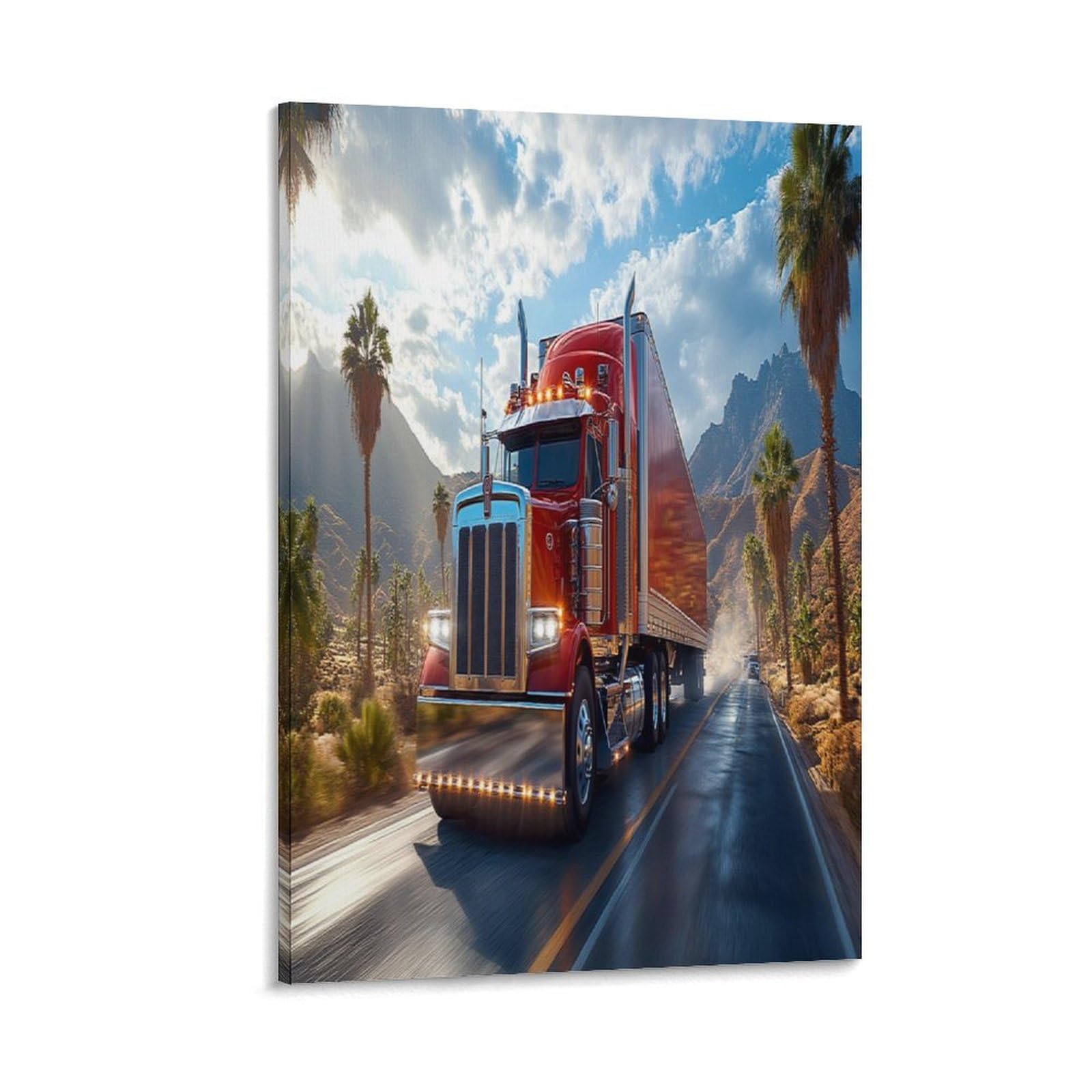 Camion géant murale en toile pour offrir à un passionné