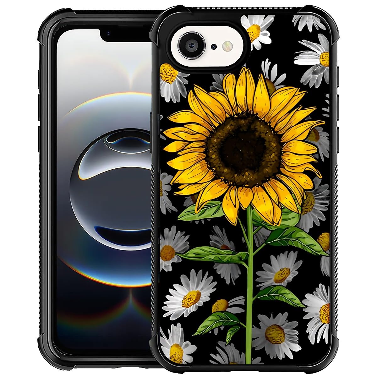 AshaPro Compatible with iPhone 16e Case Reinforced Four Corner Shock-Absorbing Anti Slip Soft TPU Frame Case Compatible with iPhone 16e 6.1inch for