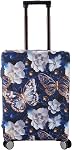 Protecteur de housse avec fermeture éclair pour bagages 23-26 pouces TSA Couverture à bagages approuvée, lavable, stretchy, taille M, parapluie noir