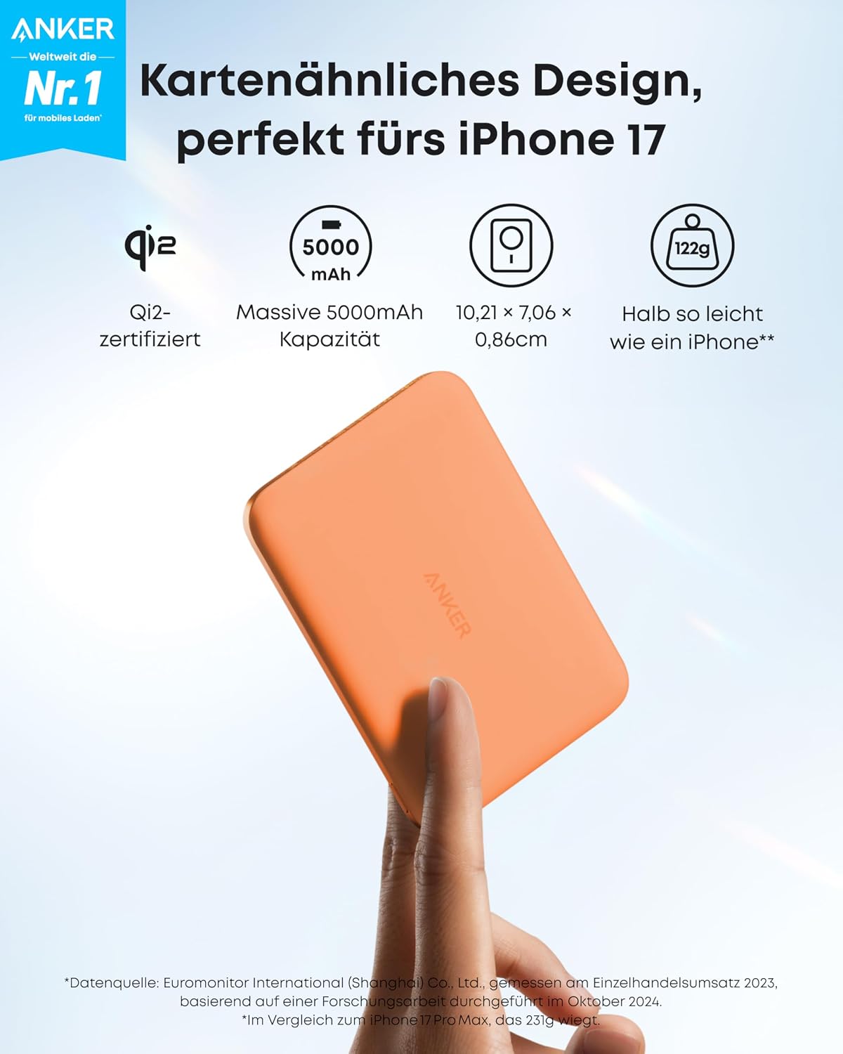 Anker Nano Powerbank 5000mAh MagSafe Qi2 3