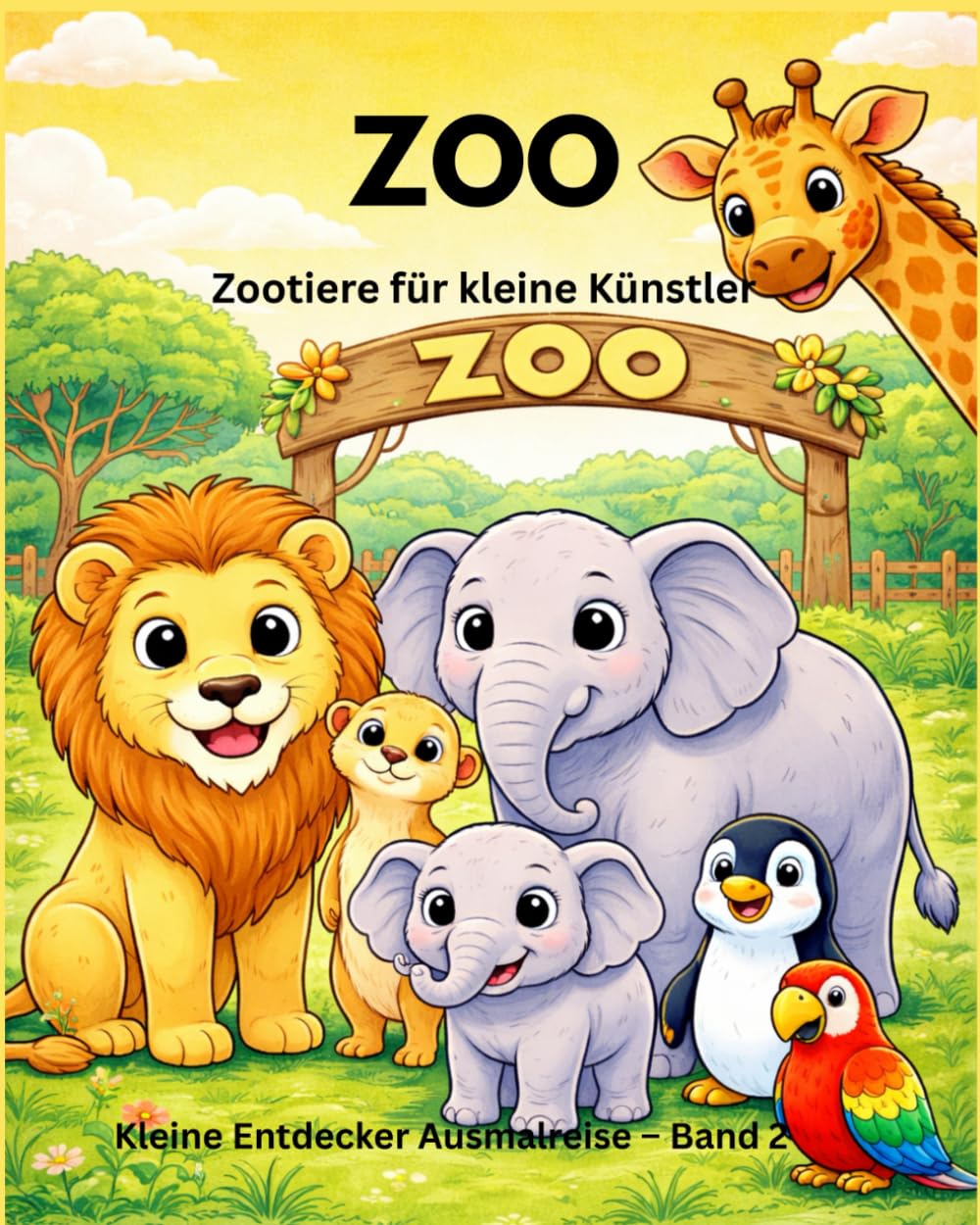 Zoo: Zootiere für kleine Künstler (Kleine Entdecker Ausmalreise)