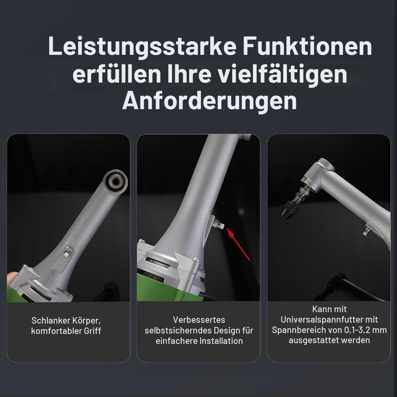 Professioneller Geradschleifer 450 W, Werkzeug zur Restaurierung von Fliesenfugen, elektrisches Drehwerkzeug, 6 Geschwindigkeiten, 16000 U/min, Zange 3 mm, Poliermaschine für Schmuck, Holz, Stein