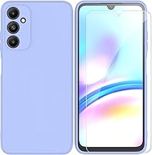 ARRYNN Case for Samsung Galaxy A05s 4G (6.7 Inches) + Tempered Glass Screen Protector, Ultra Premium TPU Liquid Silicone Flexible Cover for Samsung Galaxy A05s 4G – Purple2