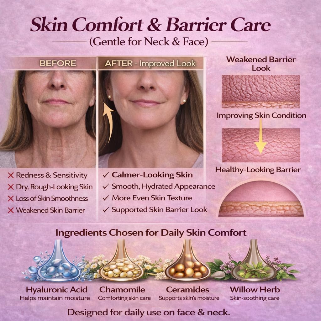 Retinol & Collagen Multi-Peptide Face & Neck Cream - Anti-Aging Firming Moisturizer with Pro-Xylane, Niacinamide, Hydrolyzed Collagen & Squalane, 1.7 fl oz - Image 6