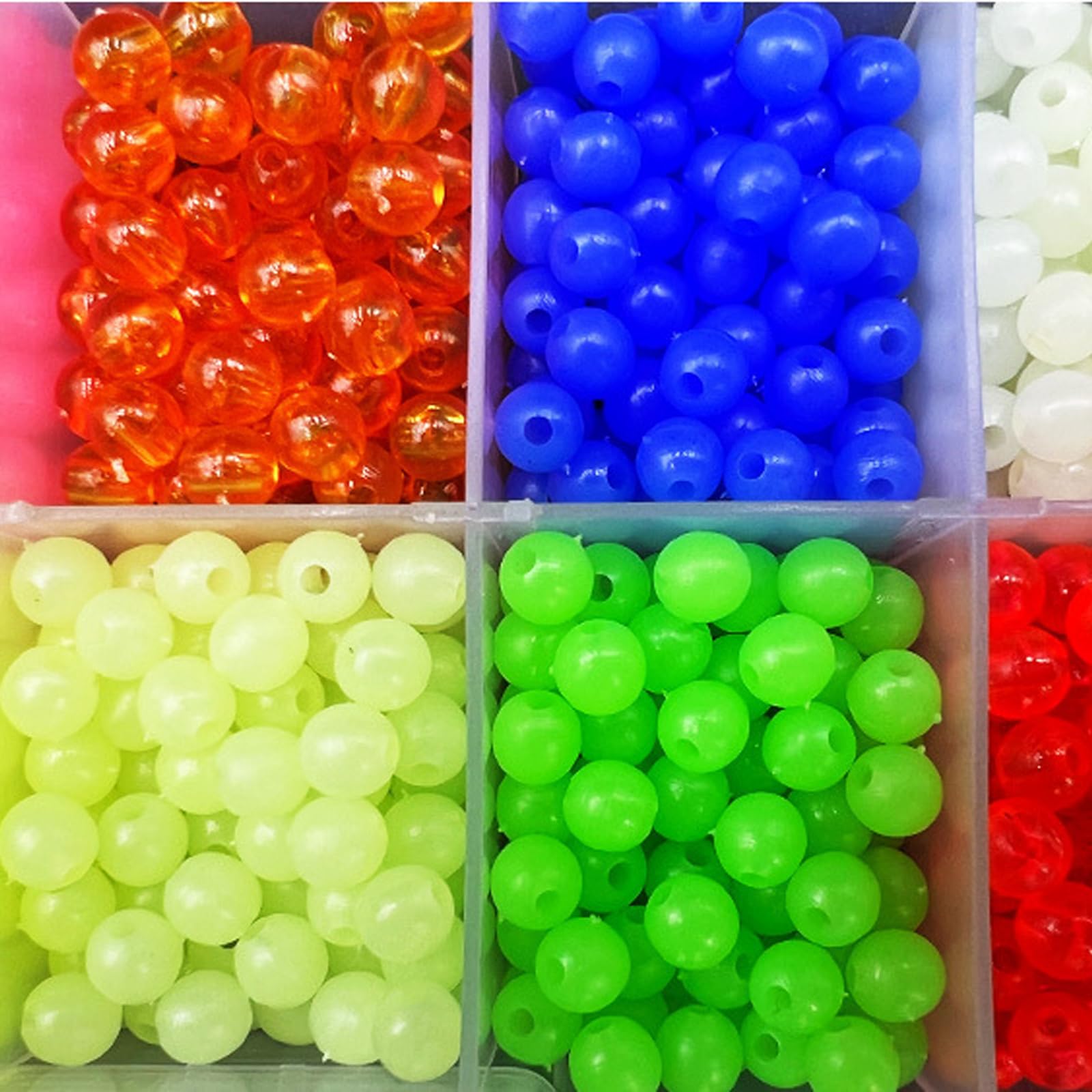 PATIKIL 12mm Luminous Fishing Beads, 200 Pieces Plastic Glow Fishing Bait Eggs Rig Bead Tackle Tool Round, Green, Eggs - Canada - View #10