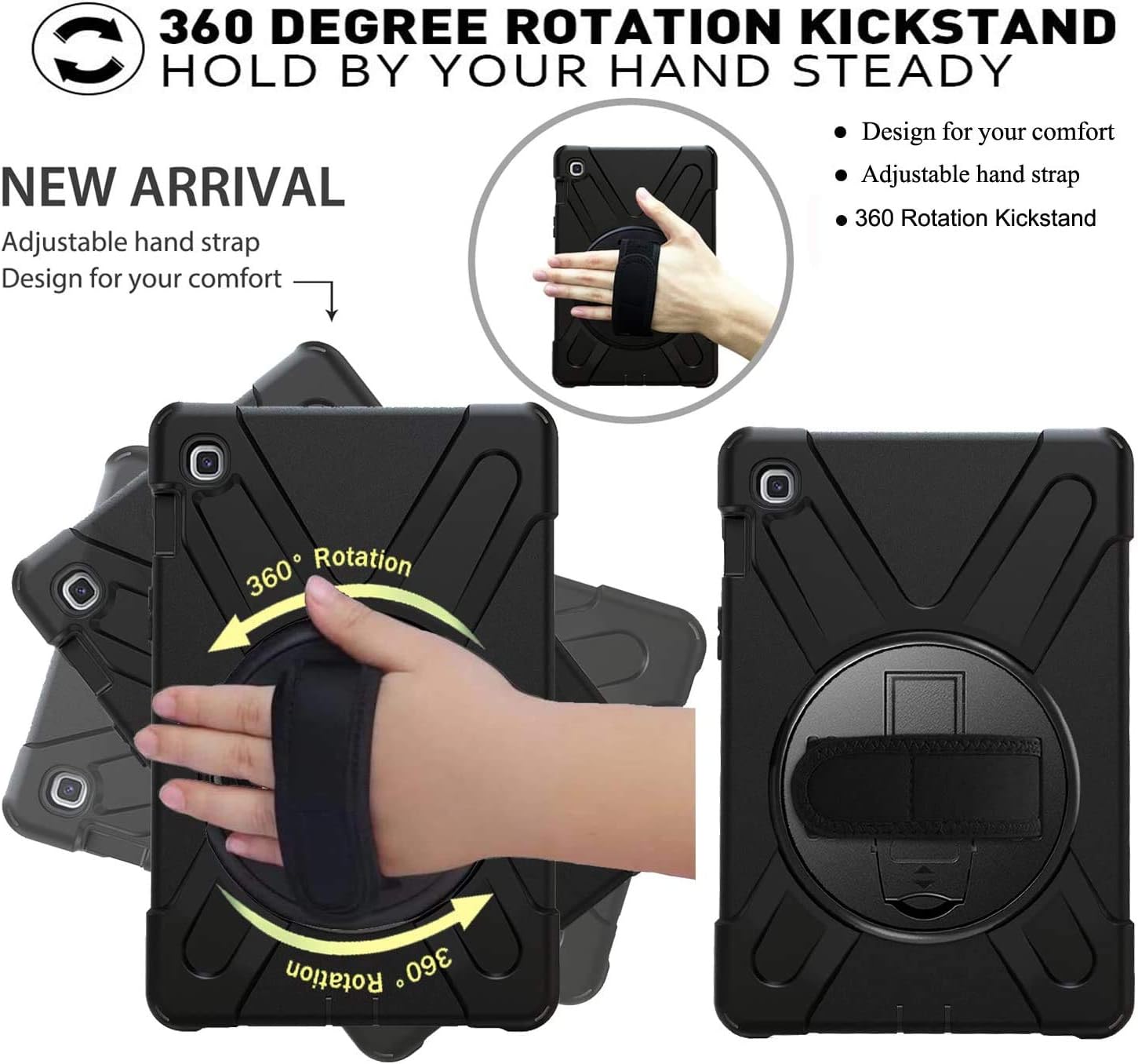 Best Quality 🔥 ZenRich Galaxy Tab S5e Case 2019, zenrich SM-T720/T725/T727 Heavy Duty Shockproof Rugged Case with Rotatable Stand Hand Strap and Shoulder Belt for Samsung Galaxy Tab S5e 10.5 inch 2019 Tablet-Black Greatest Product ZenRich Galaxy Tab S5e Case 2019, zenrich SM-T720/T725/T727 Heavy Duty Shockproof Rugged Case with Rotatable Stand Hand Strap and Shoulder Belt for Samsung Galaxy Tab S5e 10.5 inch 2019 Tablet-Black