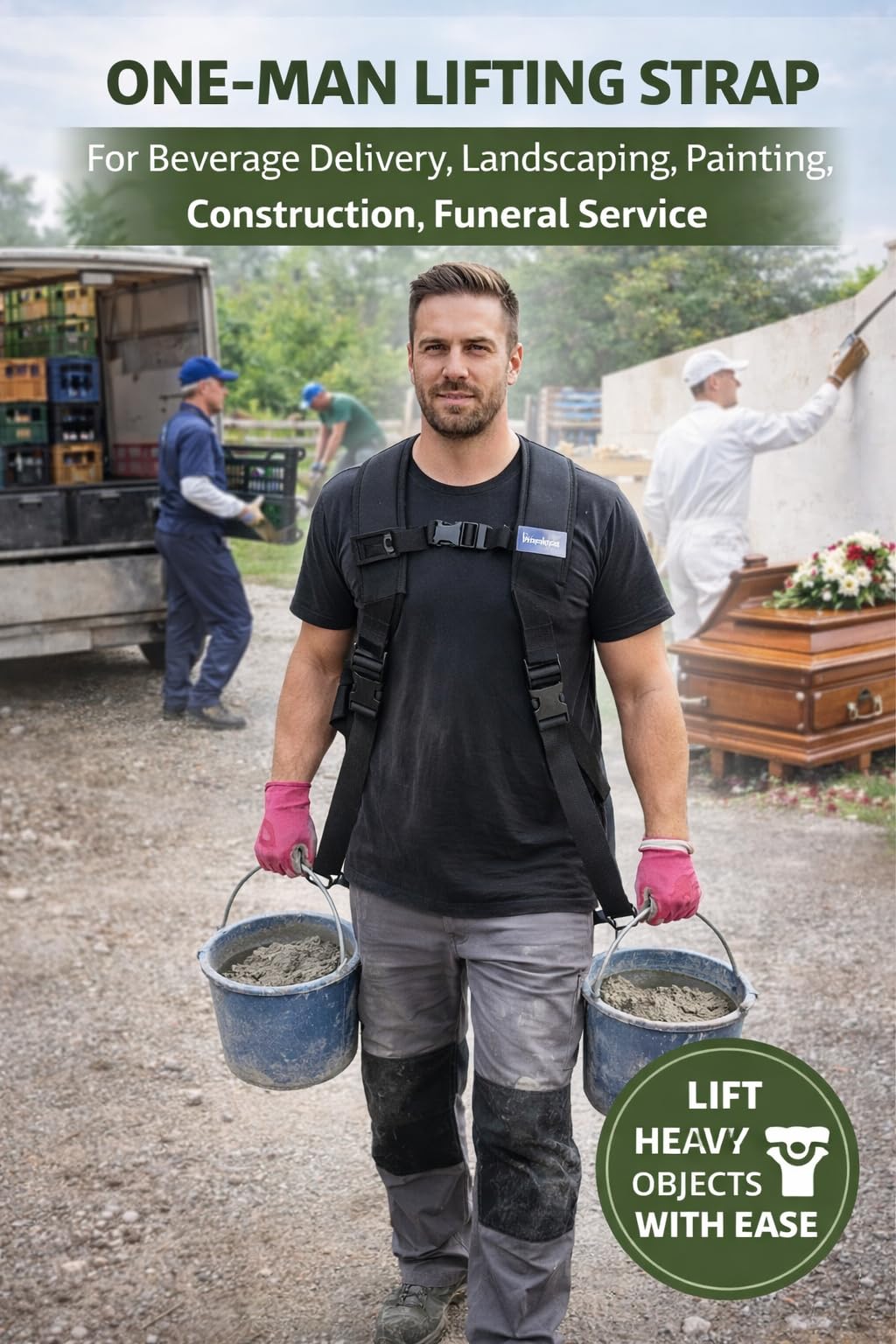 "ONE-MAN LIFTING STRAP" (Erweiterte Körpereinstellungen im Schulterbereich)
