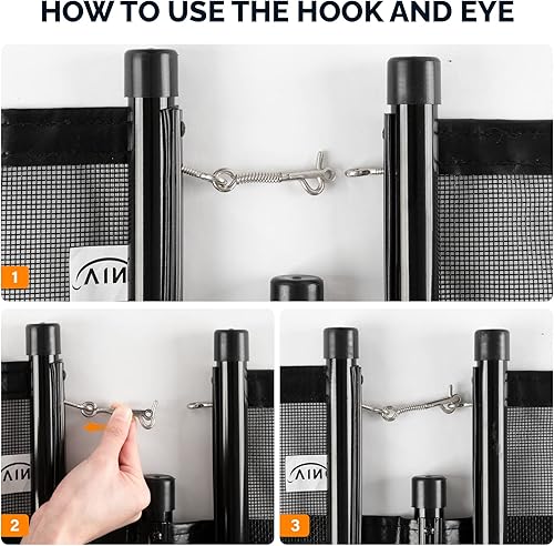 Vista 22 de VINGLI Valla de piscina de 4 pies x 108 pies, cercado de seguridad en el suelo, negro