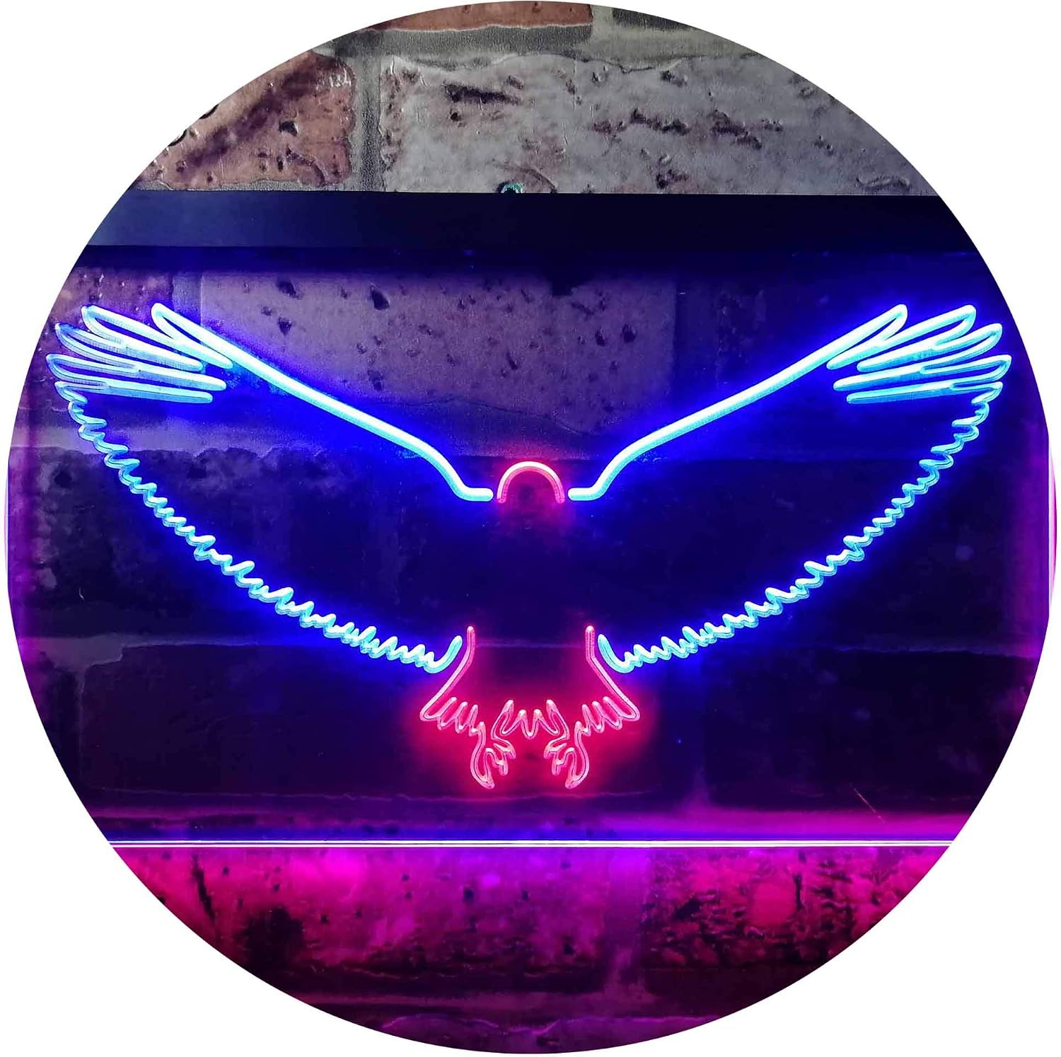 ADVPRO Eagle Animals Home Room Décor Dual Color LED Neon Sign Red & Blue 24" x 16" st6s64-i3309-rb