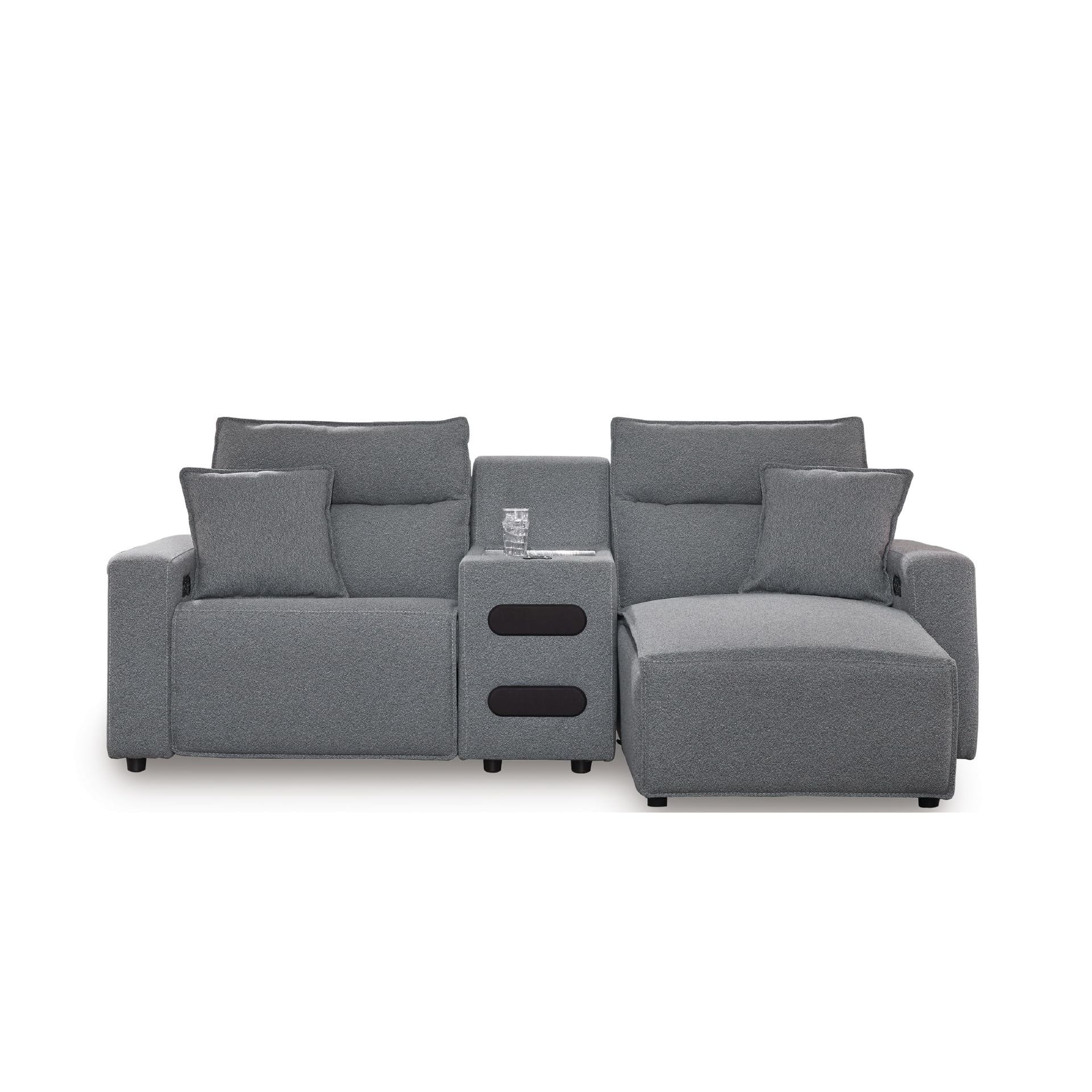 Signature Design by Ashley Power Reclining Sectional with Audio Console