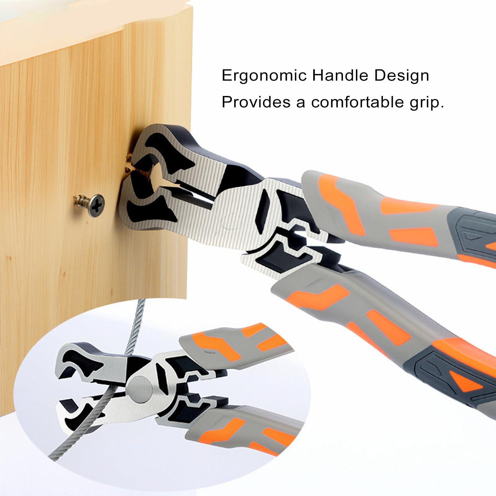 Szczypce do Cięcia Końcowego Ergonomiczny Uchwyt Wielofunkcyjne Szczypce do Usuwania Gwoździ z Hartowanej Stali Stopowej Ściągacz Gwoździ Cięcia Końcówek Wyciągania Paznokci