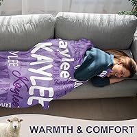 Vista 4 de Ships Next Day, Personalized Blankets and Throws Custom Blanket with Name Customized Flannel Blanket for Kids Christmas Blanket Gifts for Teen Girls