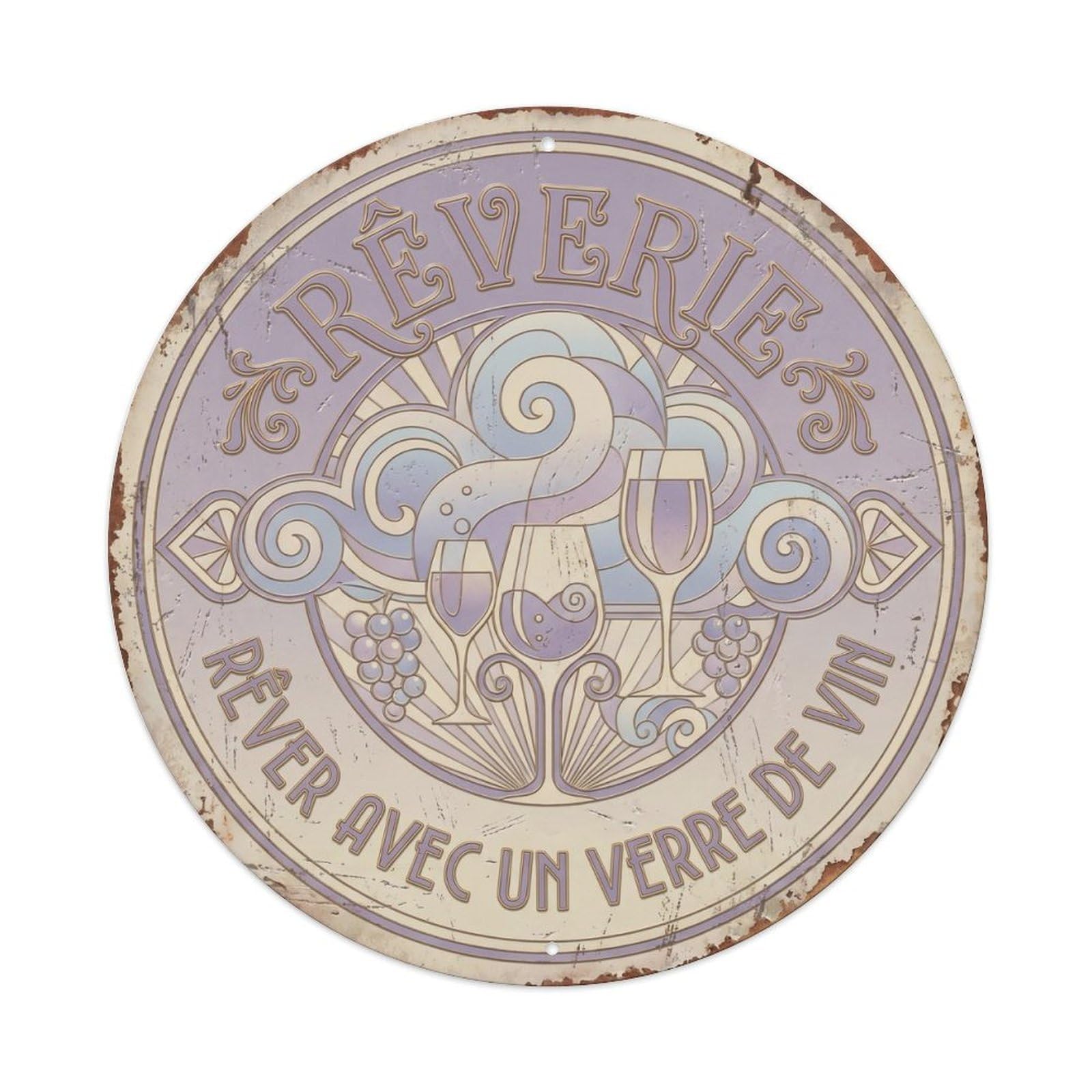 Reverie Humorous Lounge Reverie Vintage Metal Tin Sign Plaque Wall Decor for Cafe, Club Bar, Office, Garden Metal Poster 8x8Inch