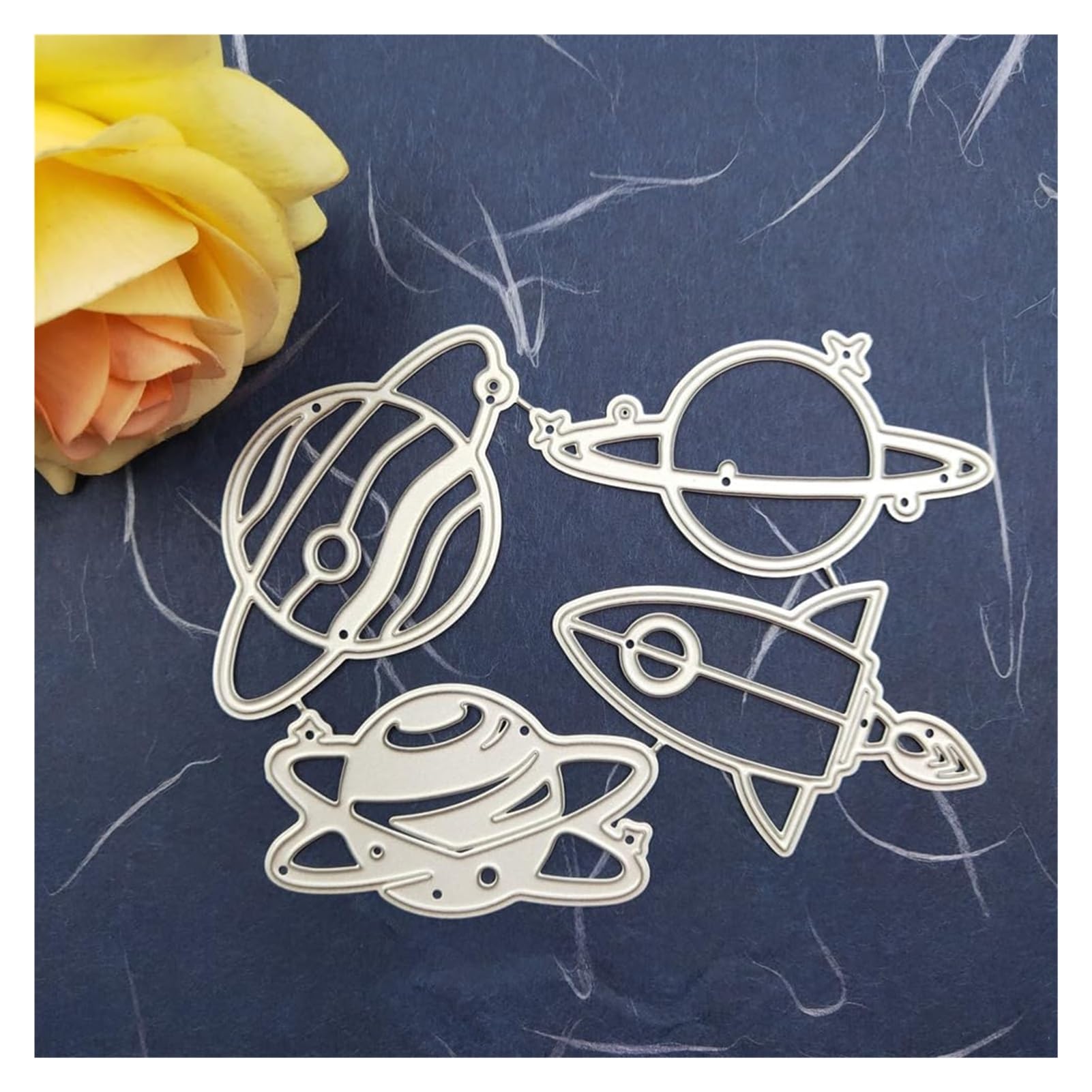 Fustelle in metallo a forma di razzo, per scrapbooking, album