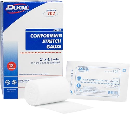 Dukal - 702 DUKAL Conforming Stretch Gauze Bandage, 2" x 4.1 yd, Sterile (Pack o