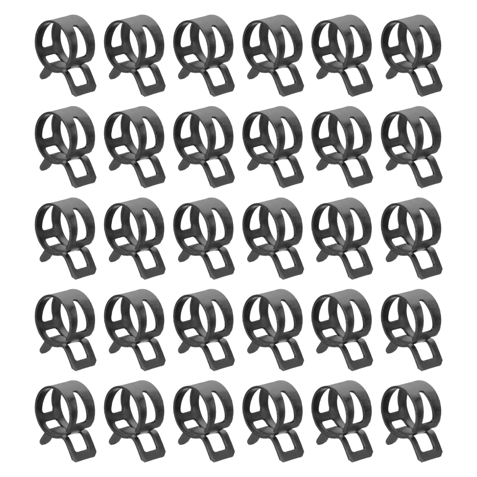 sourcing map 30pcs Spring Band Type Hose Clamps 14mm Fuel Line Hose Spring Clip Silicone Vacuum Hose Pipe Clamp Low Pressure Tube Clip Fastener, Black โ image 1