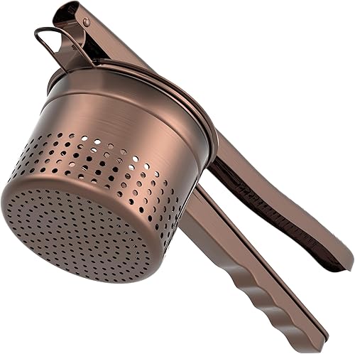 Vista 10 de Ricer de patatas grande de 15oz, triturador de patatas de acero inoxidable resistente con mango ergonómico, herramienta de cocina trituradora